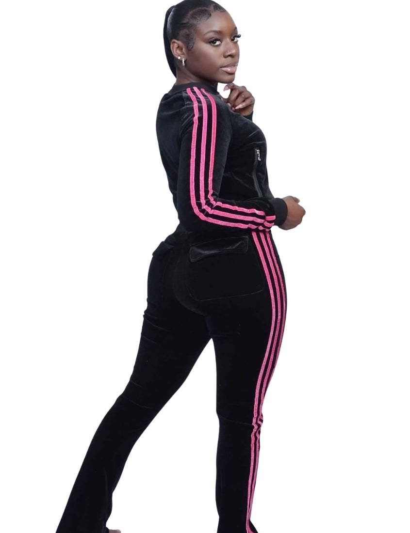 Nero Velour Sweatsuit